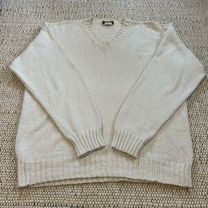Loro Piana 100% cotton v-neck sweater - size 52 / L